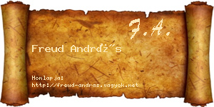 Freud András névjegykártya