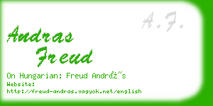 andras freud business card